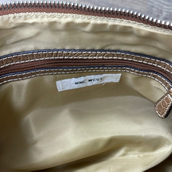 Nine West Women’s Tan Camel Shoulder Bag with Card Holder, Vegan - Picture 3 of 10